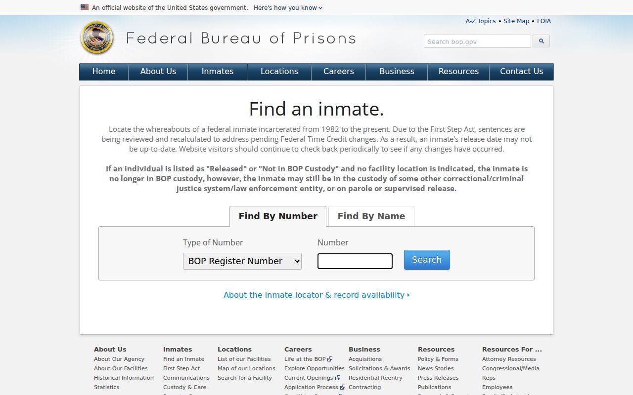West Hartford criminal history federal inmate locator