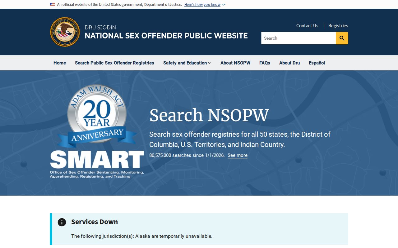 West Hartford sex offender check national NSOPW interface